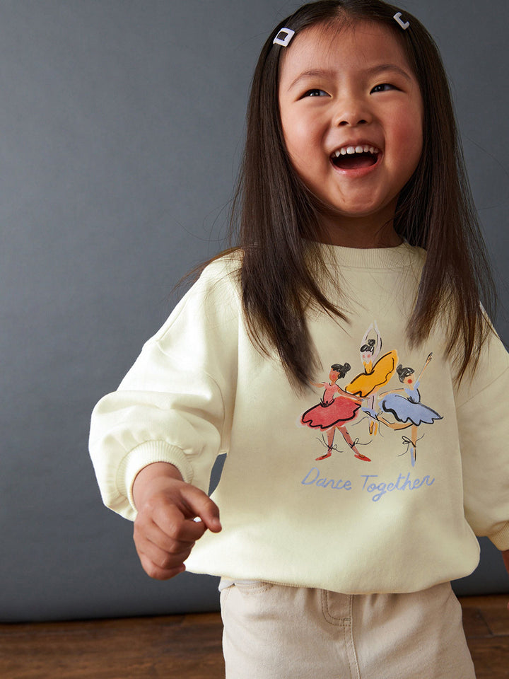 长袖 T 恤 - 黄色