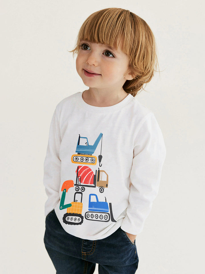 长袖 T 恤 - 黄色