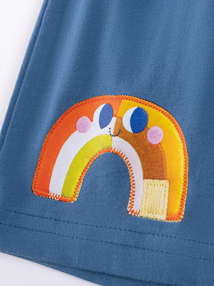 Caroagi Girls Ladybug Rainbow Set Striped